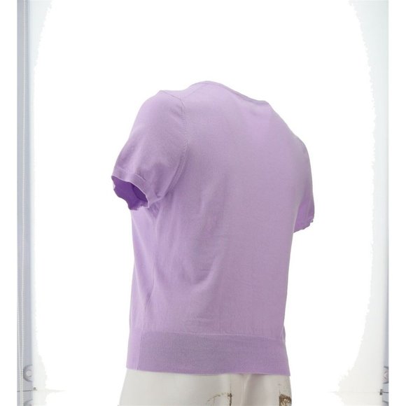 NWT LANDS' END WOMEN'S SHORT SLEEVE JEWELNECK SWEATER RICH SAPPHIRE PXS (2-4) - Picture 4 of 8